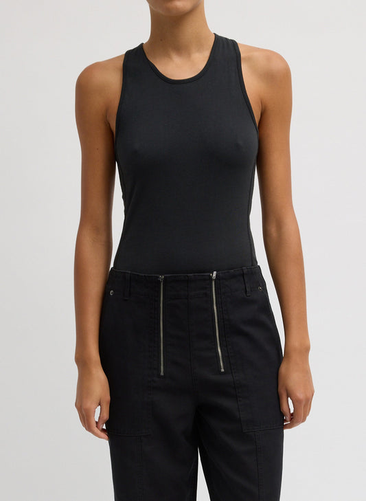 Tibi Crewneck Racerback Bodysuit