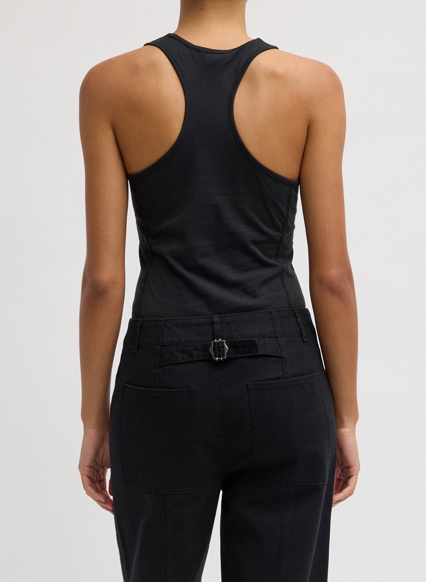 Tibi Crewneck Racerback Bodysuit