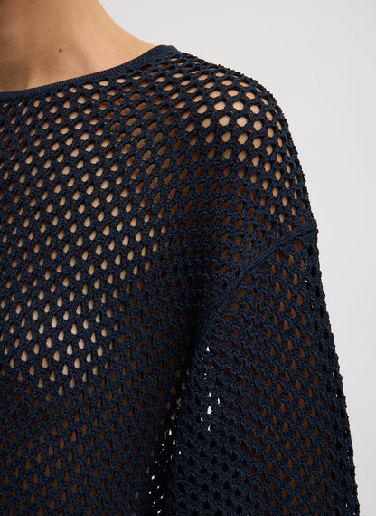 Tibi Crochet Netting Oversized Easy T-Shirt