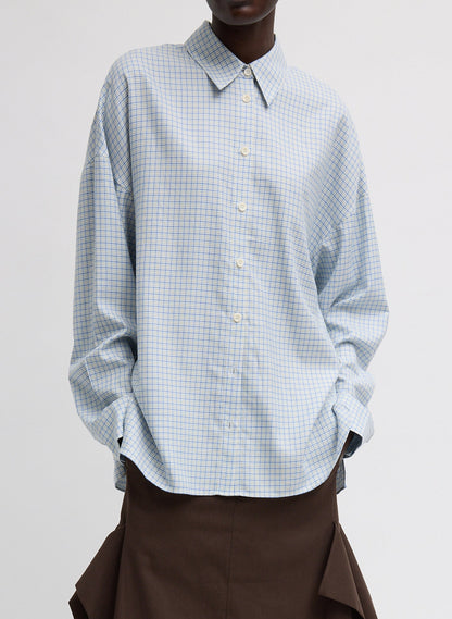 Tibi Linus Check Oversized Shirt