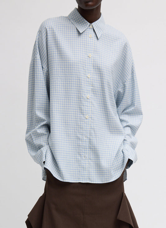 Tibi Linus Check Oversized Shirt