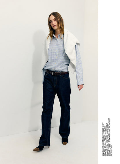 Tibi Linus Check Oversized Shirt