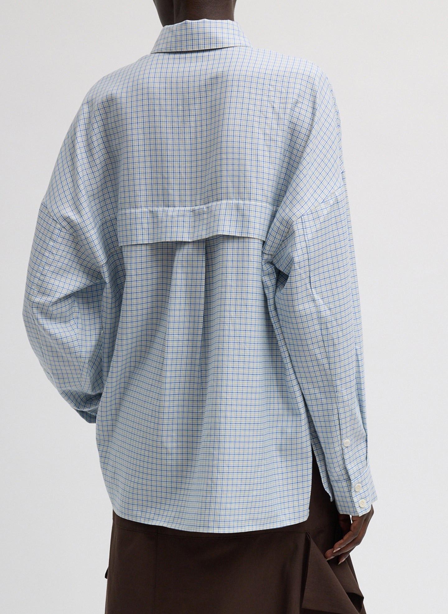 Tibi Linus Check Oversized Shirt