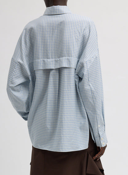 Tibi Linus Check Oversized Shirt