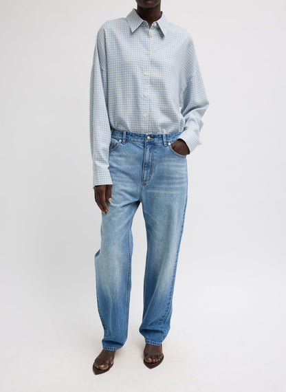 Tibi Linus Check Oversized Shirt