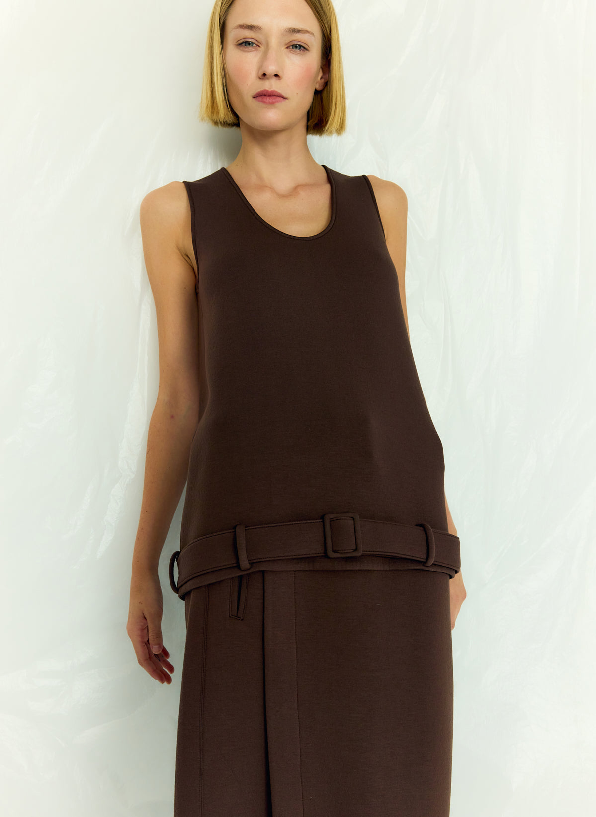 Tibi Bonded Viscose Tank Top