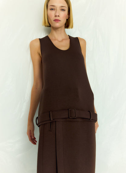 Tibi Bonded Viscose Tank Top