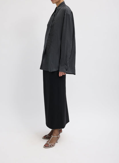Tibi Silk Voile Easy Pintucked Shirt