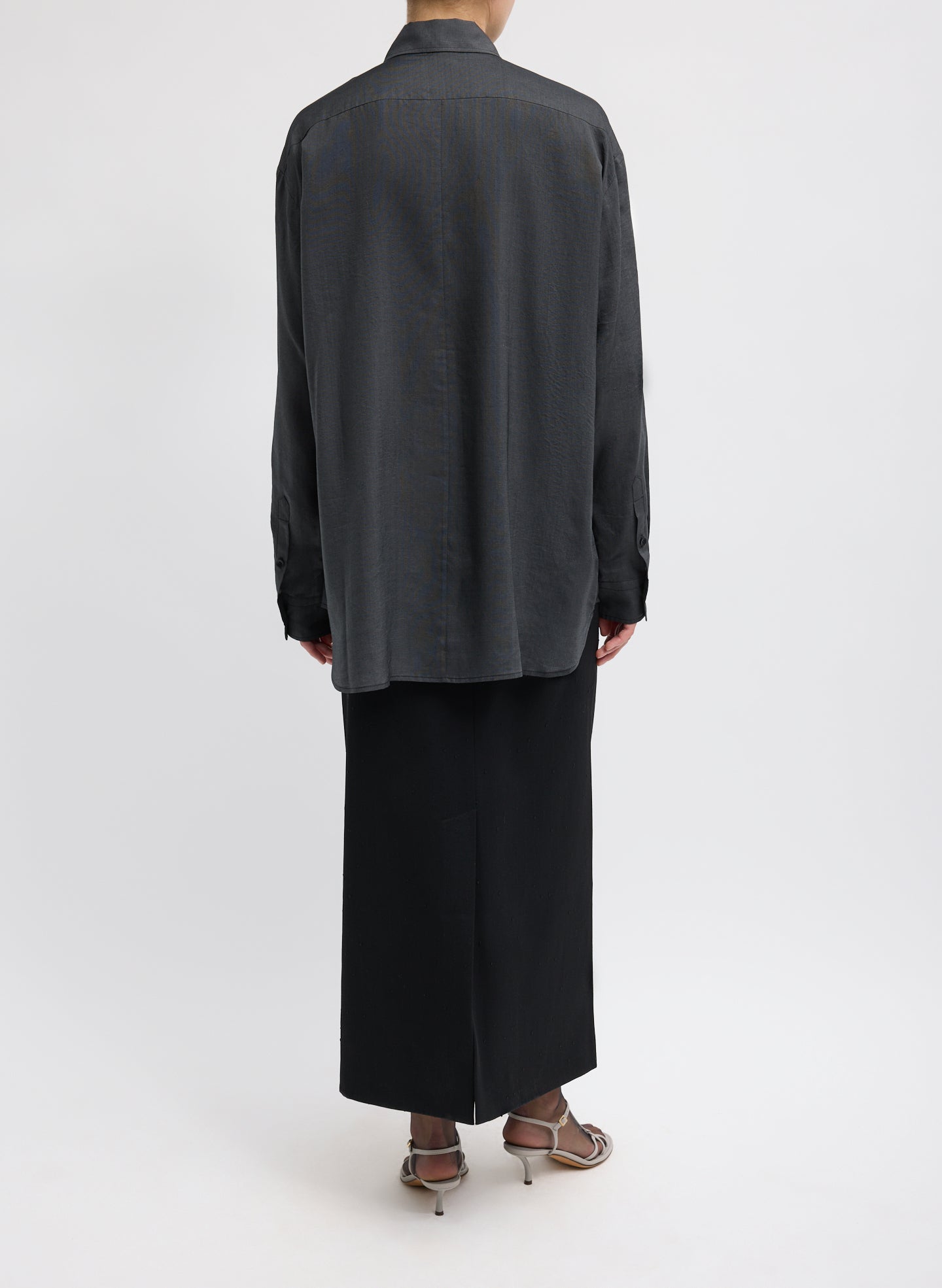 Tibi Silk Voile Easy Pintucked Shirt