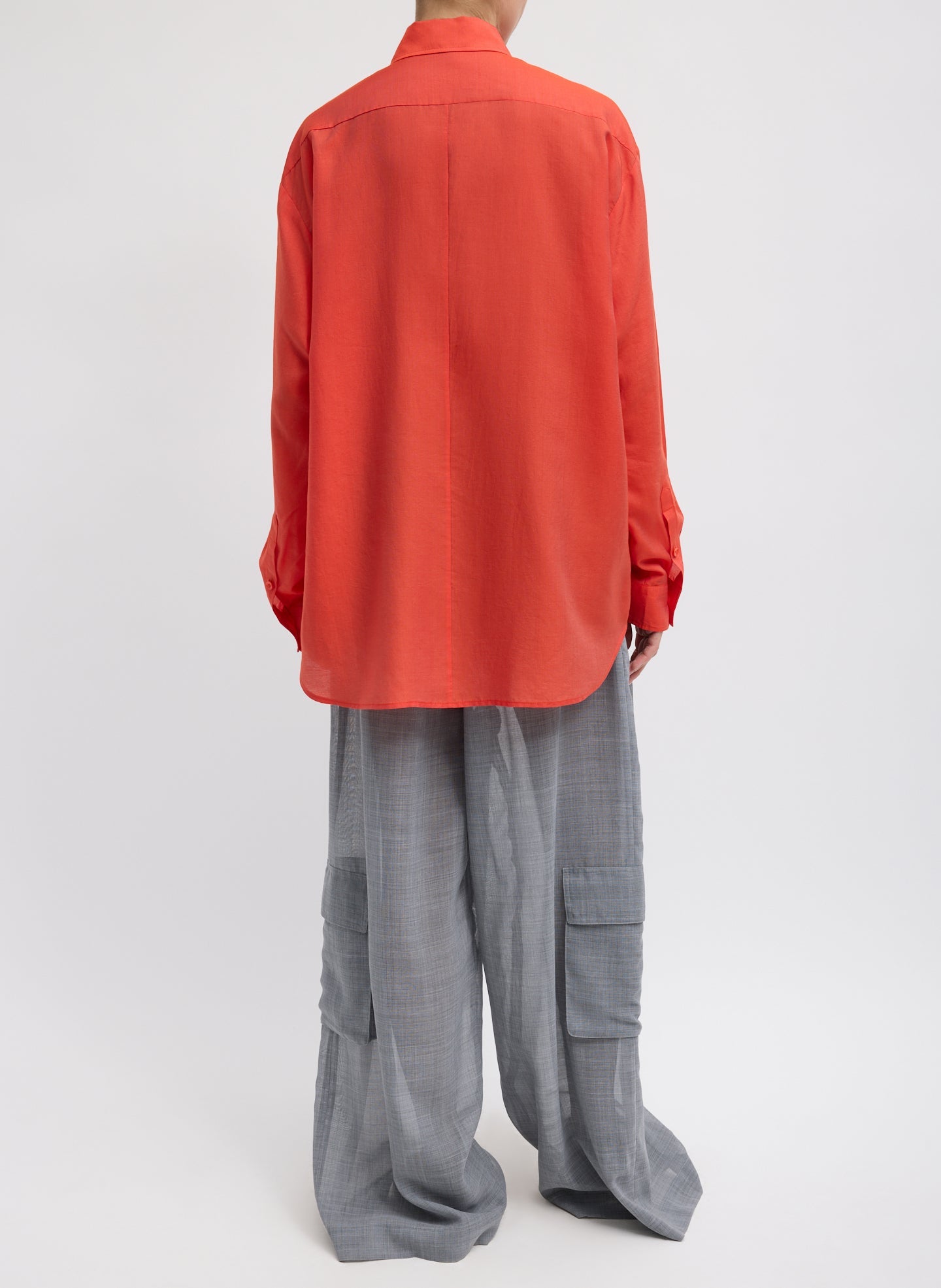 Tibi Silk Voile Easy Pintucked Shirt