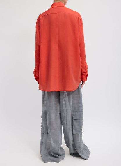 Tibi Silk Voile Easy Pintucked Shirt