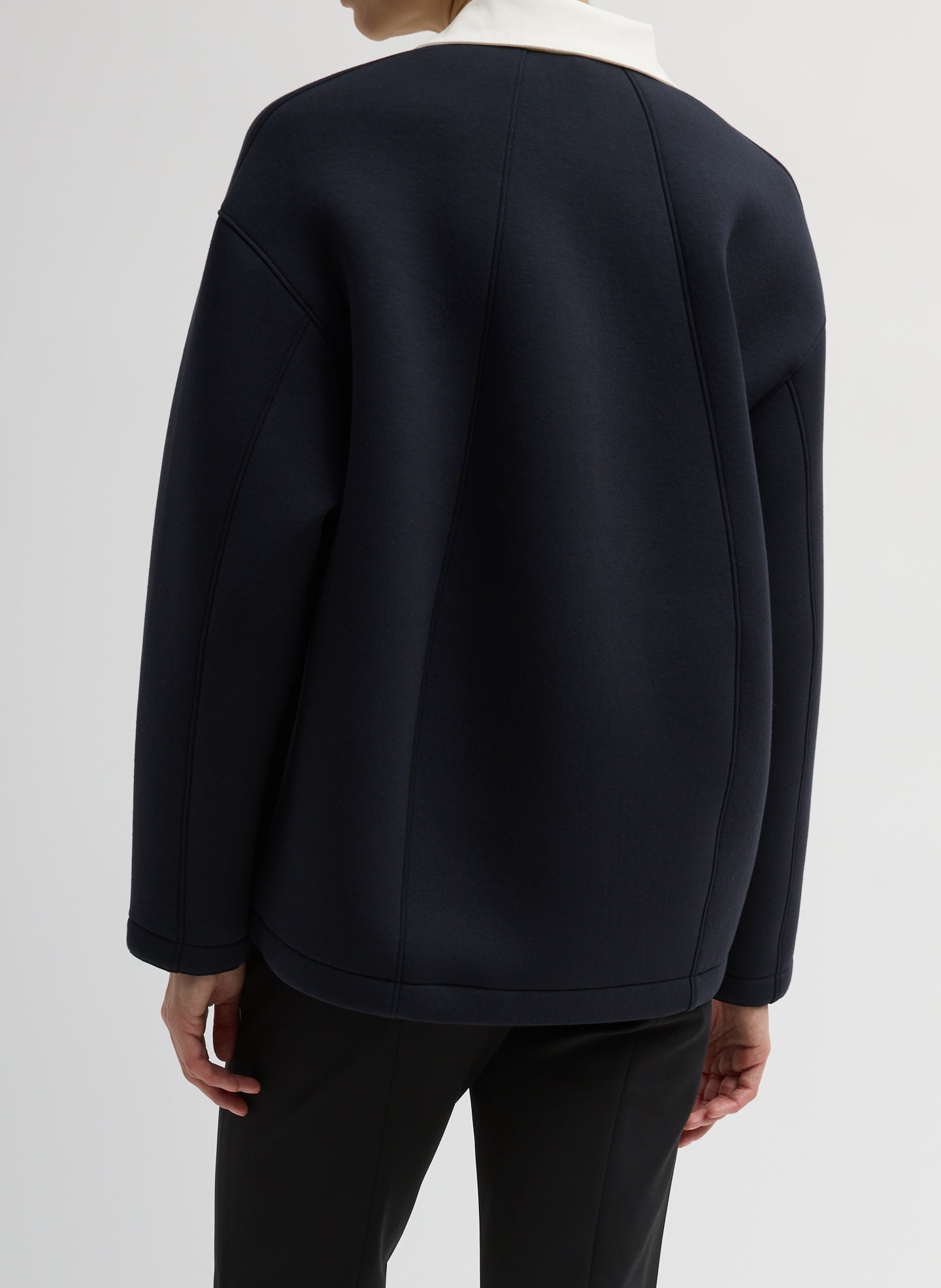 Tibi Bonded Viscose Sculpted Polo