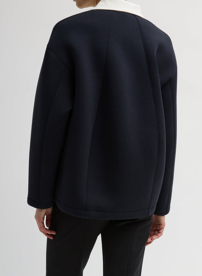Tibi Bonded Viscose Sculpted Polo