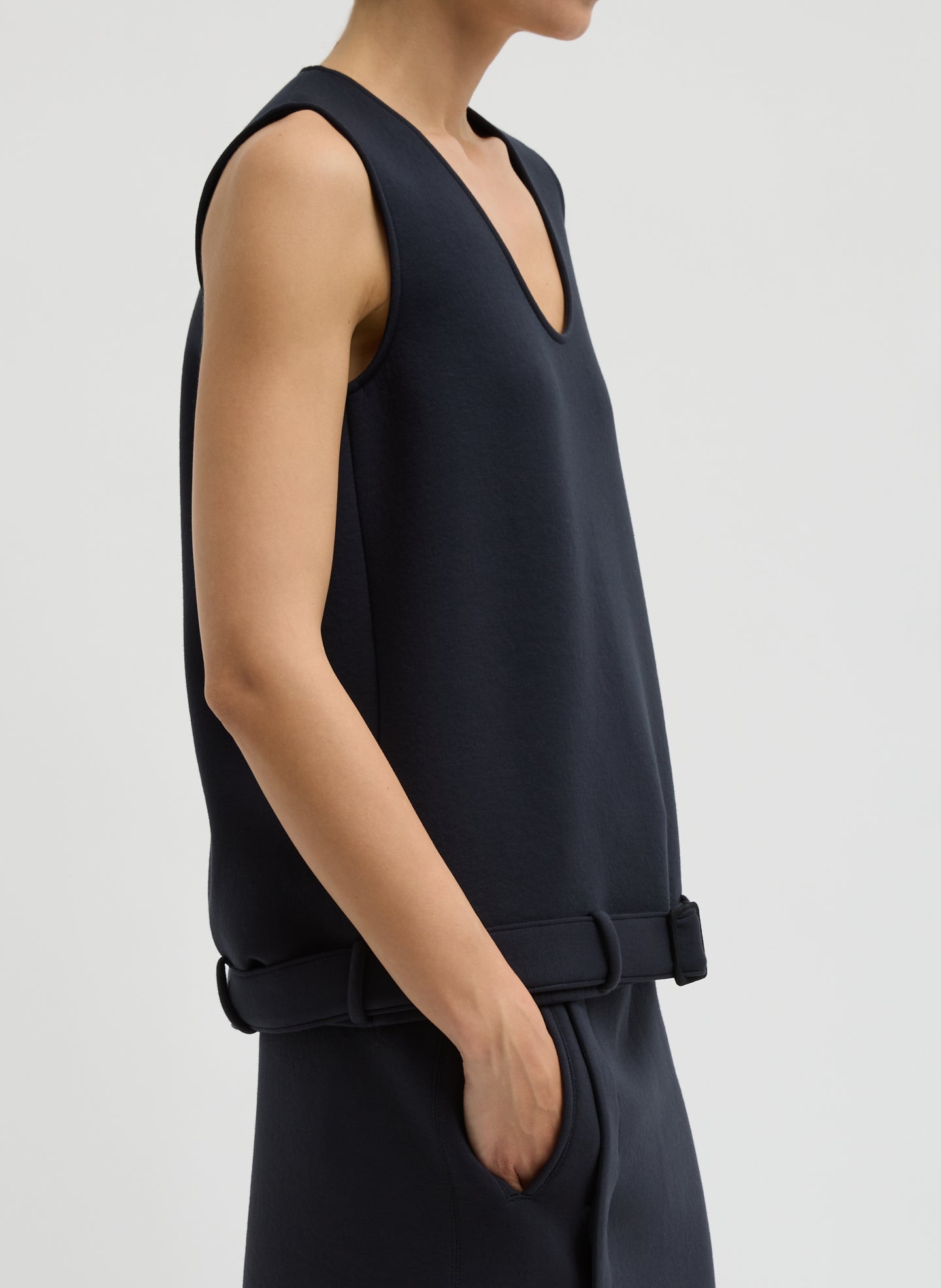 Tibi Bonded Viscose Tank Top