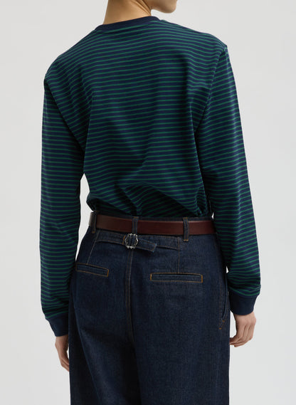 Tibi Striped Perfect Unisex Long Sleeve T-Shirt