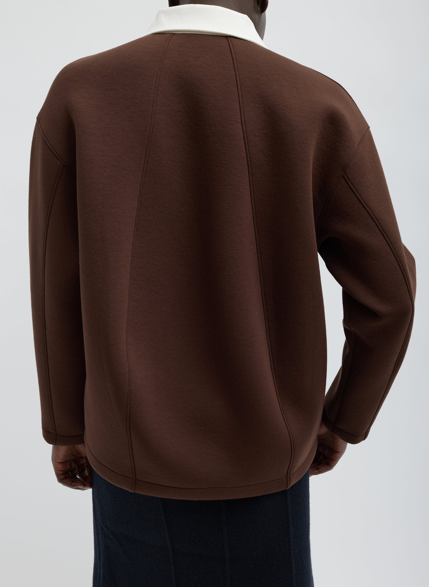 Tibi Bonded Viscose Sculpted Polo