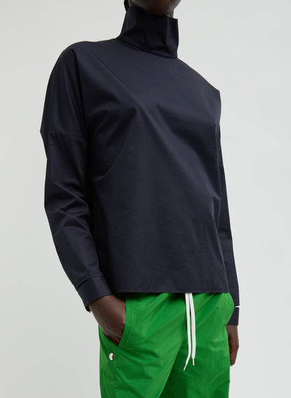 Tibi Eco Poplin Funnel Neck Dolman Top