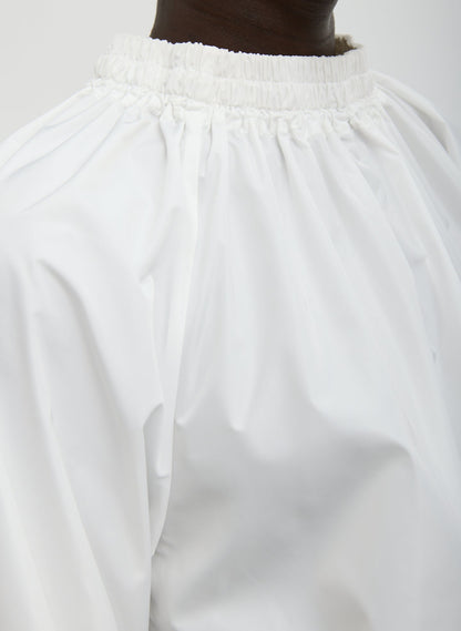 Tibi Italian Sporty Nylon Shirred Anorak Top