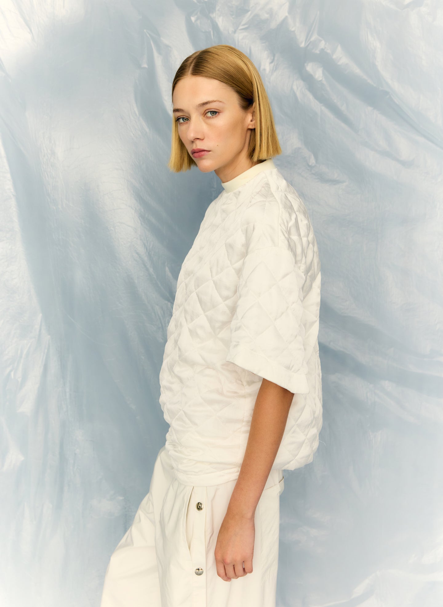 Tibi Cozy Quilting Anorak T-Shirt