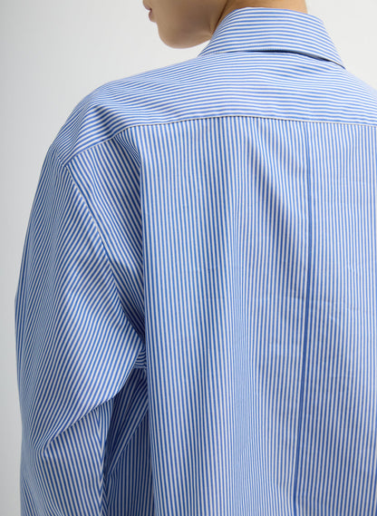 Tibi Striped Shirting Easy Tuxedo Shirt