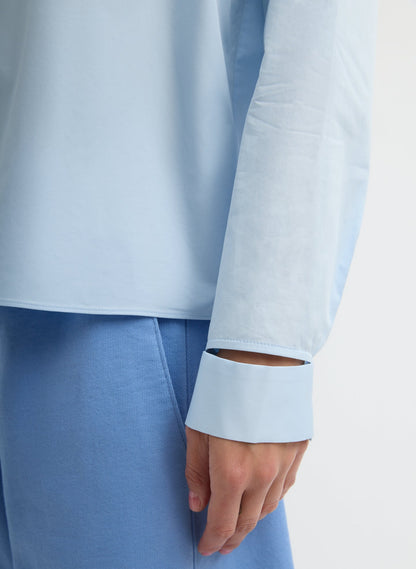 Tibi Eco Poplin Funnel Neck Dolman Top