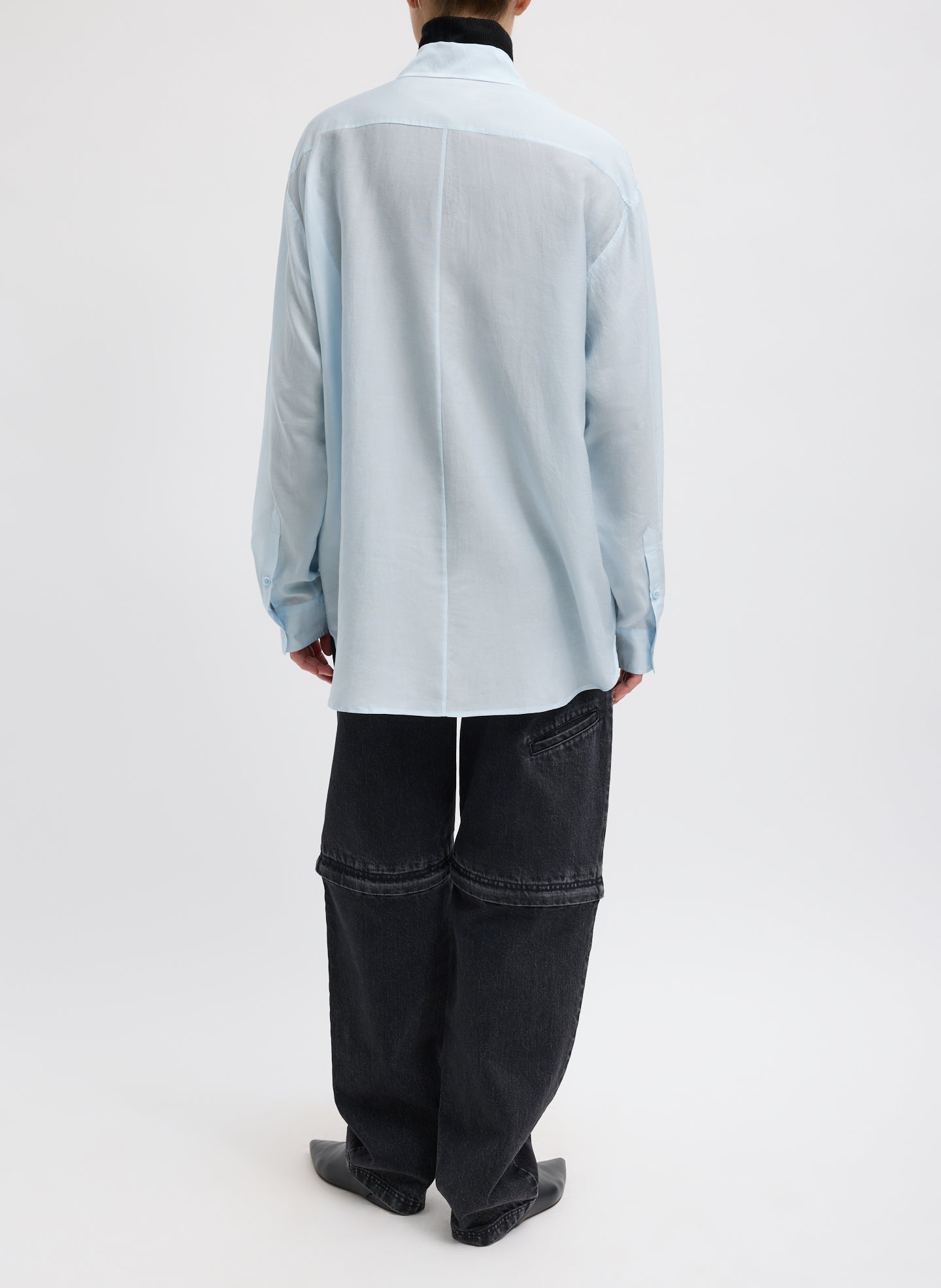 Tibi Silk Voile Easy Pintucked Shirt