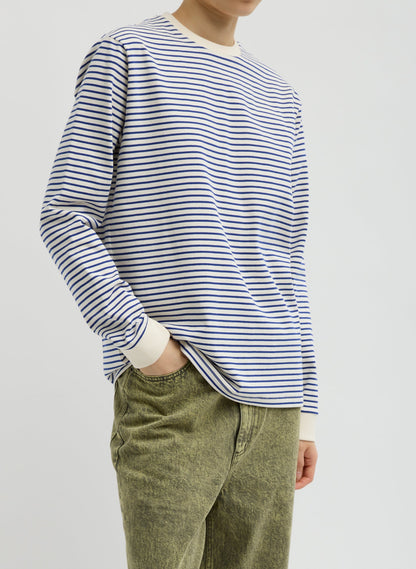 Tibi Striped Perfect Unisex Long Sleeve T-Shirt