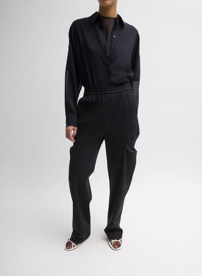 Tibi Sheer Wool Gauze Oversized Shirt