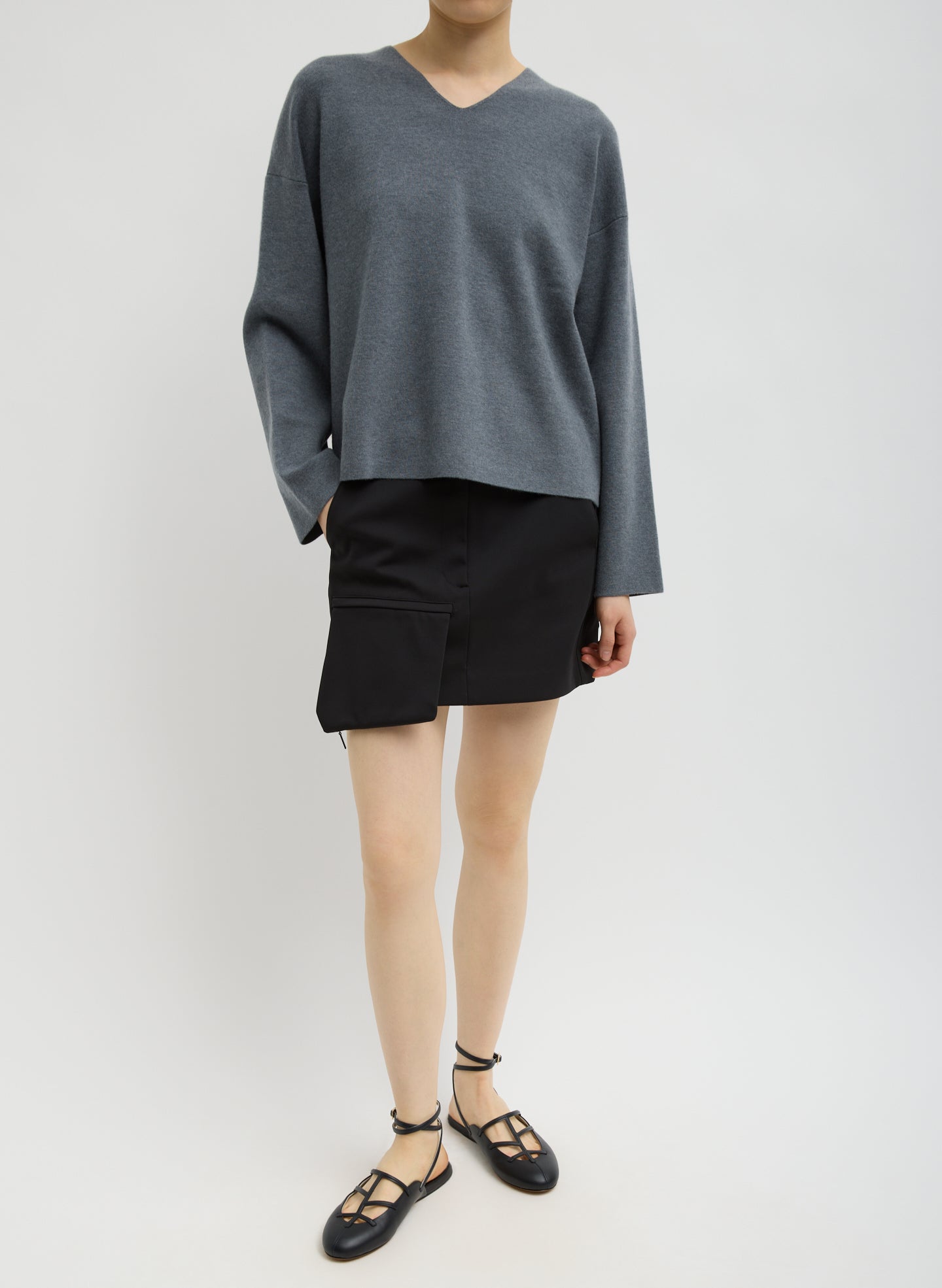 Tibi Compact Tech Knit Mini Skirt