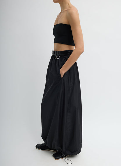 Tibi Italian Sporty Nylon Maxi Anorak Skirt
