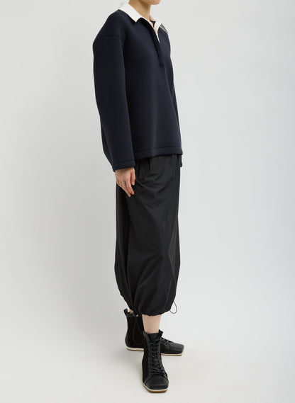 Tibi Italian Sporty Nylon Midi Anorak Skirt
