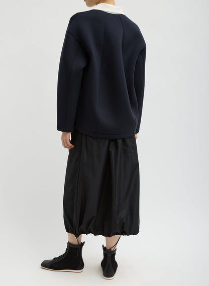 Tibi Italian Sporty Nylon Midi Anorak Skirt