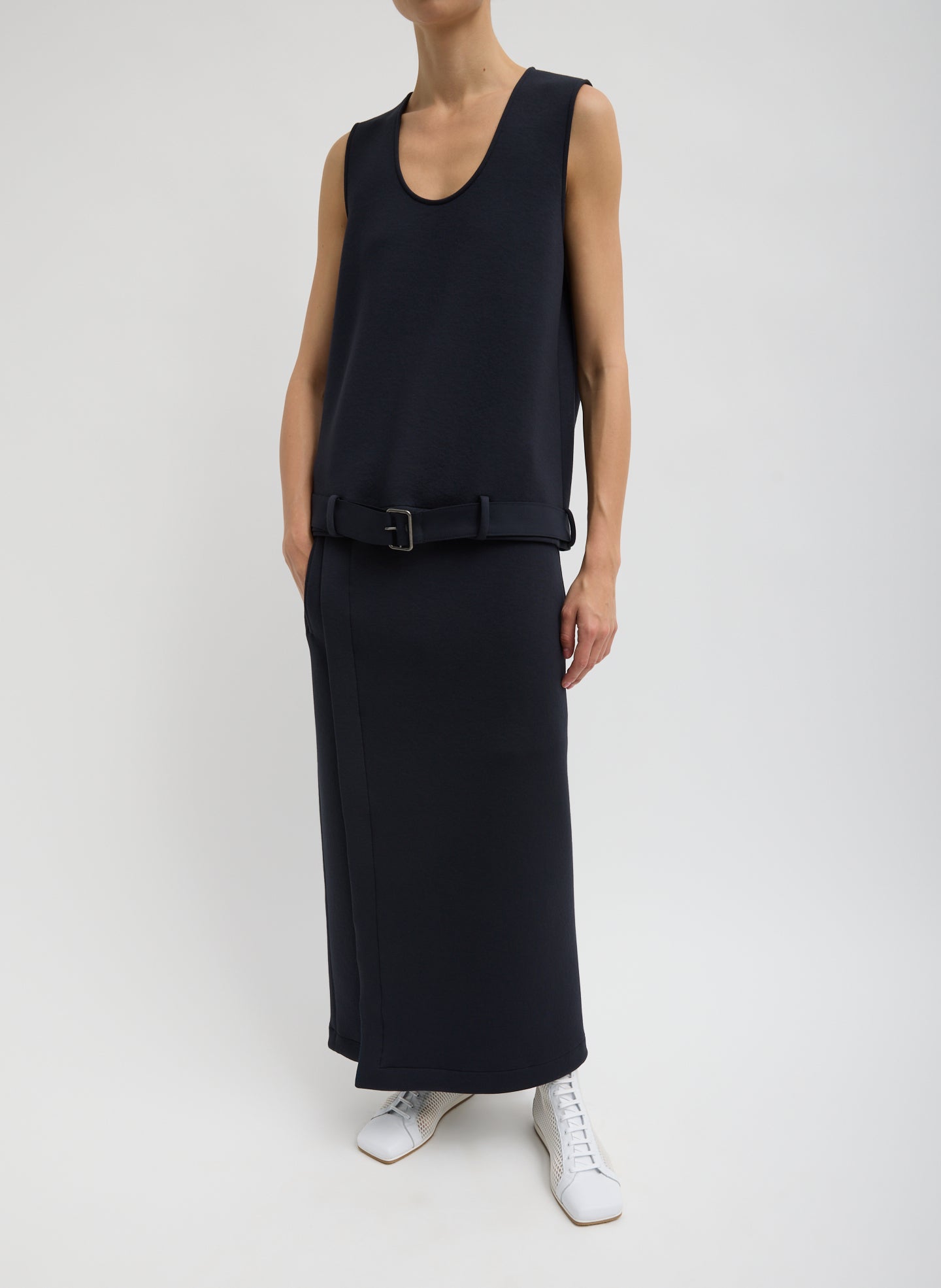Tibi Bonded Viscose Maxi Wrap Skirt