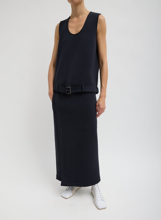 Tibi Bonded Viscose Maxi Wrap Skirt