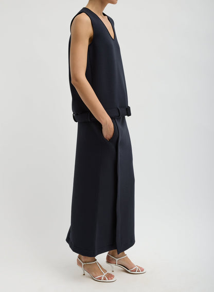 Tibi Bonded Viscose Maxi Wrap Skirt