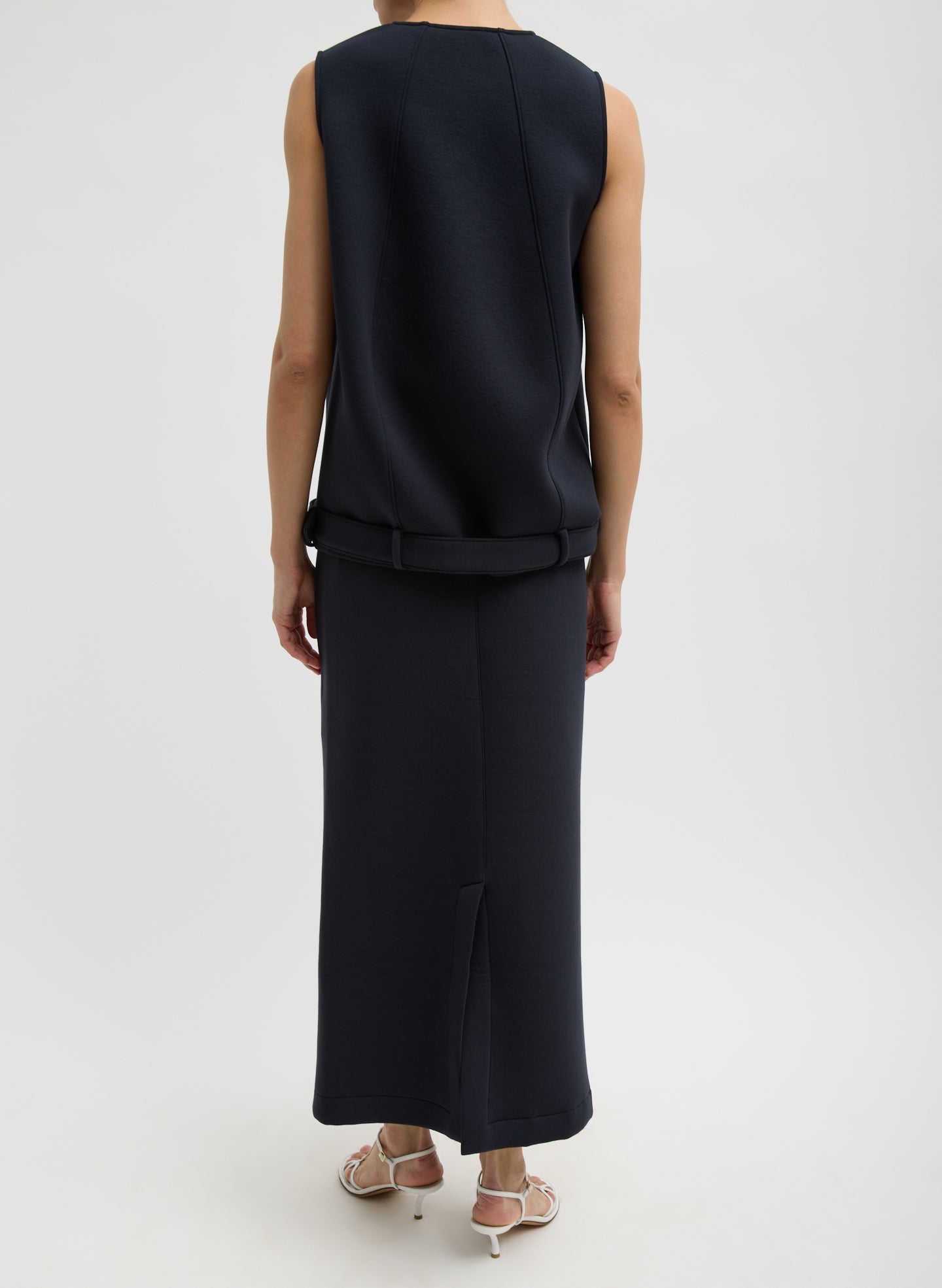 Tibi Bonded Viscose Maxi Wrap Skirt