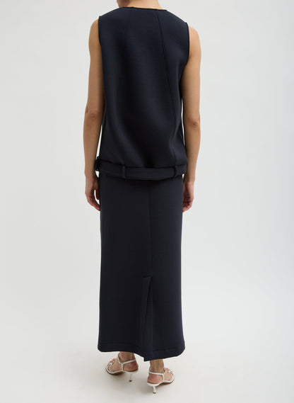 Tibi Bonded Viscose Maxi Wrap Skirt
