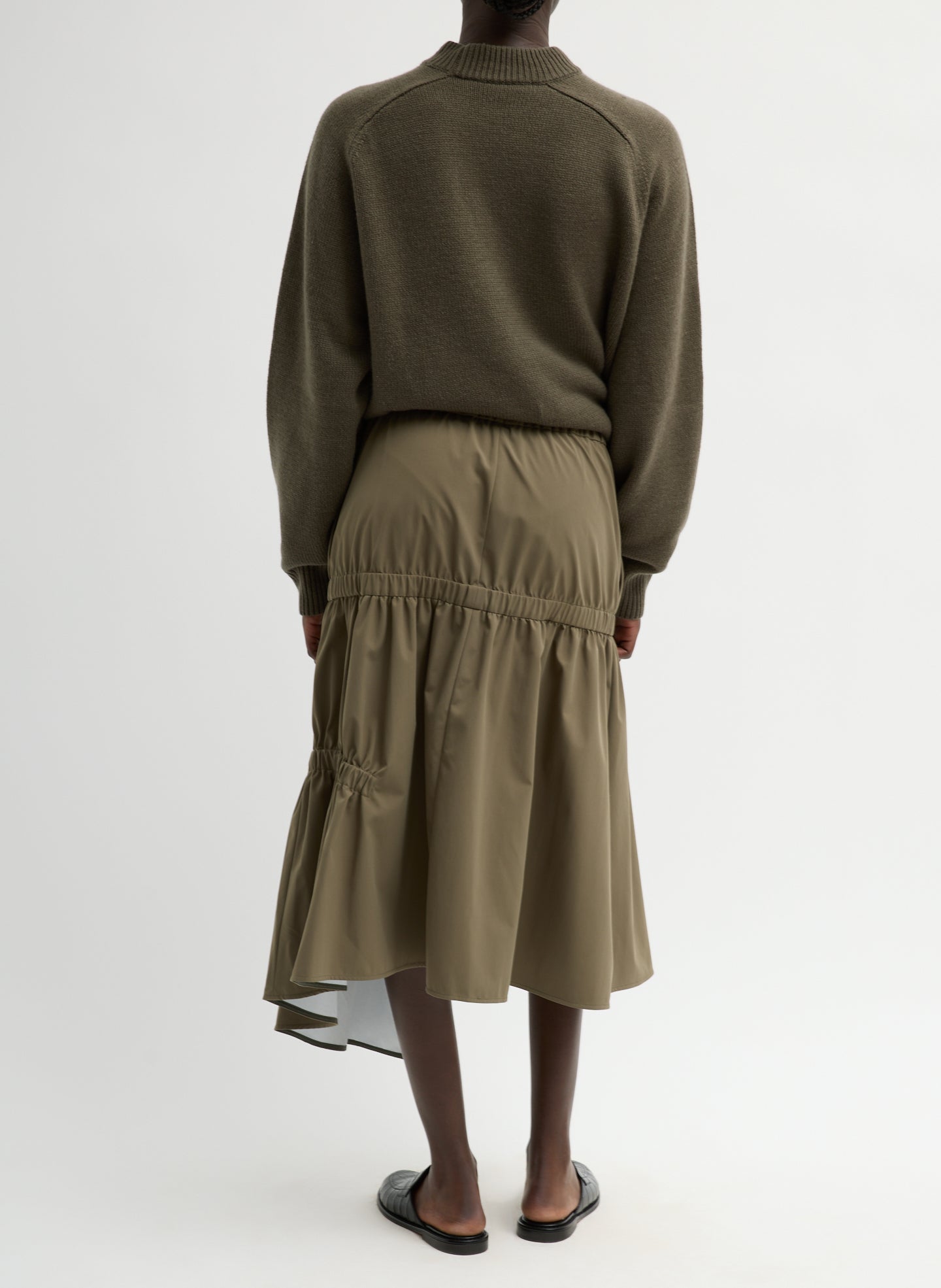 Tibi Tech Suiting Asymmetrical Skirt