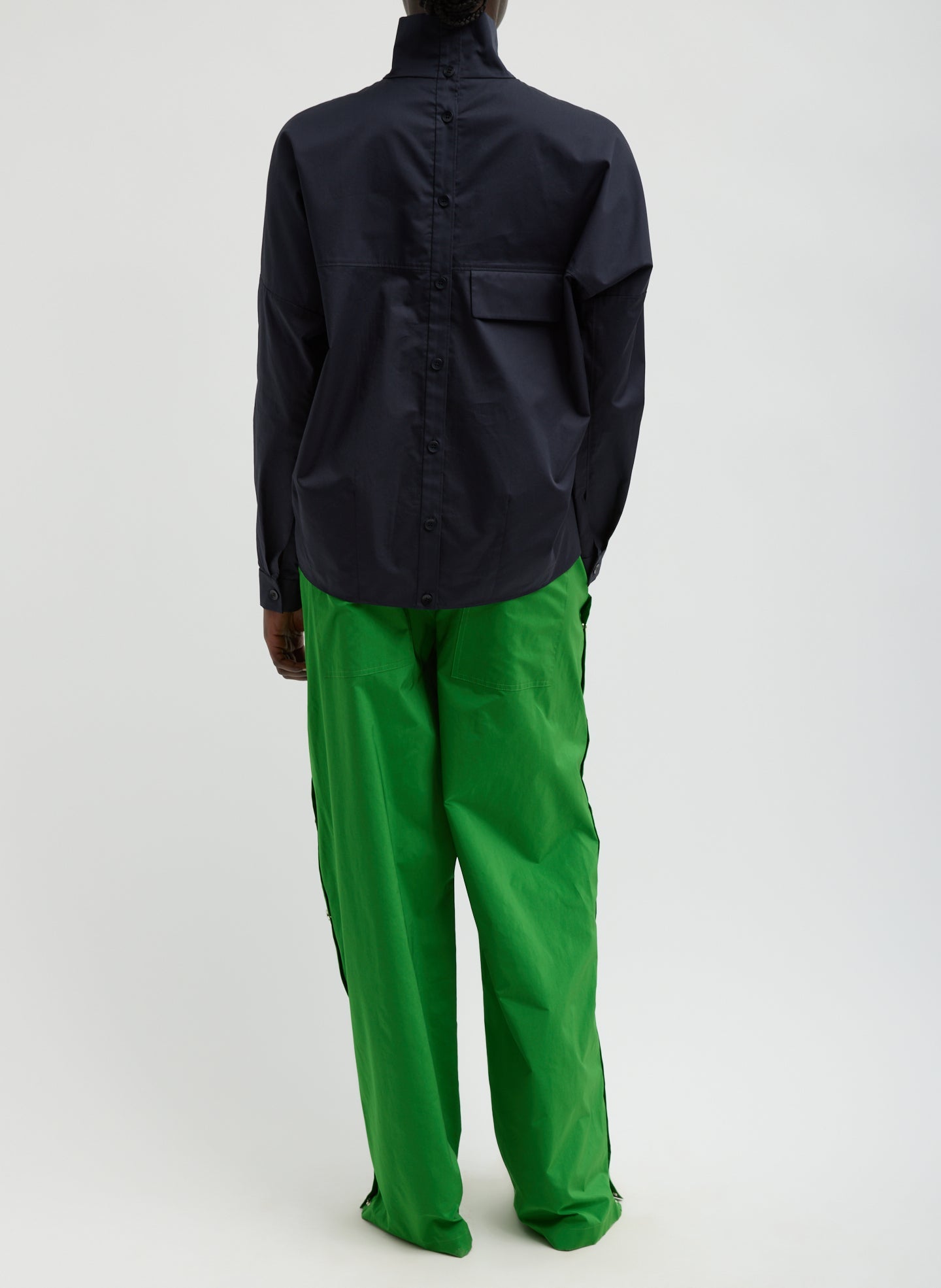 Tibi Nylon Snap Pull On Jogger