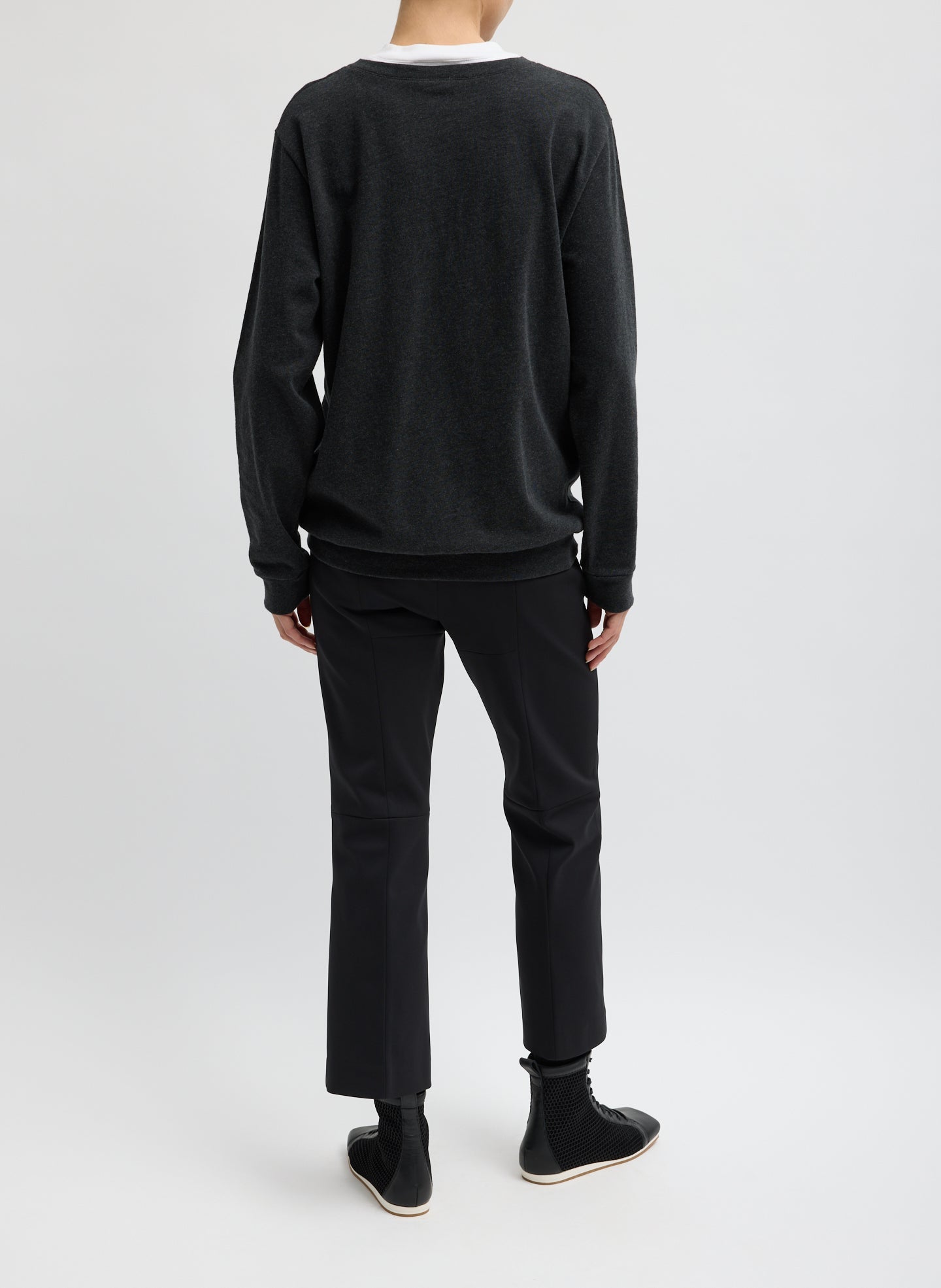 Tibi Compact Tech Knit Cropped Bootcut Pant